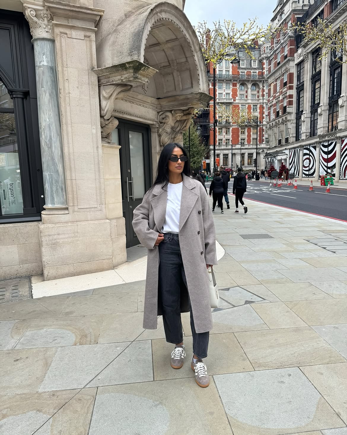Effortless Everyday Grey Wool Coat Outfit