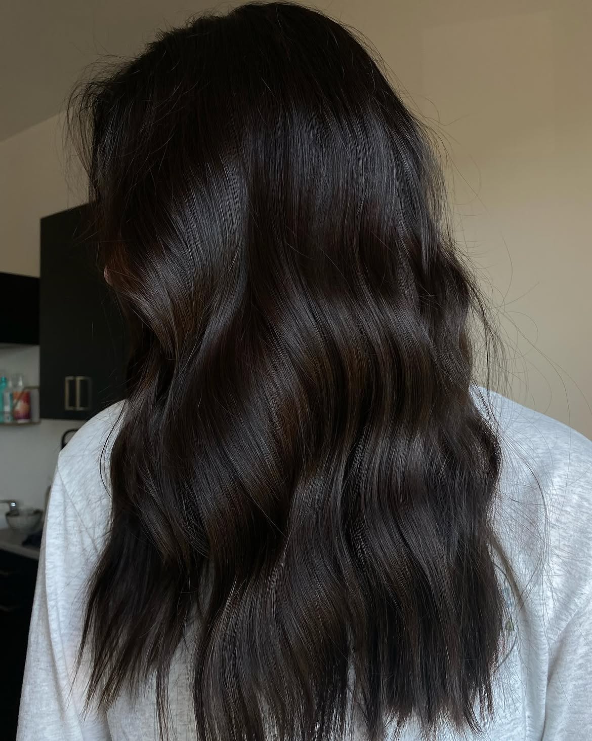 Glossy Dark Espresso Waves For Winter