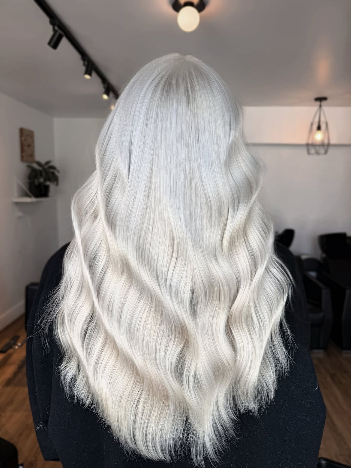 Ice Platinum Blonde With Soft Waves