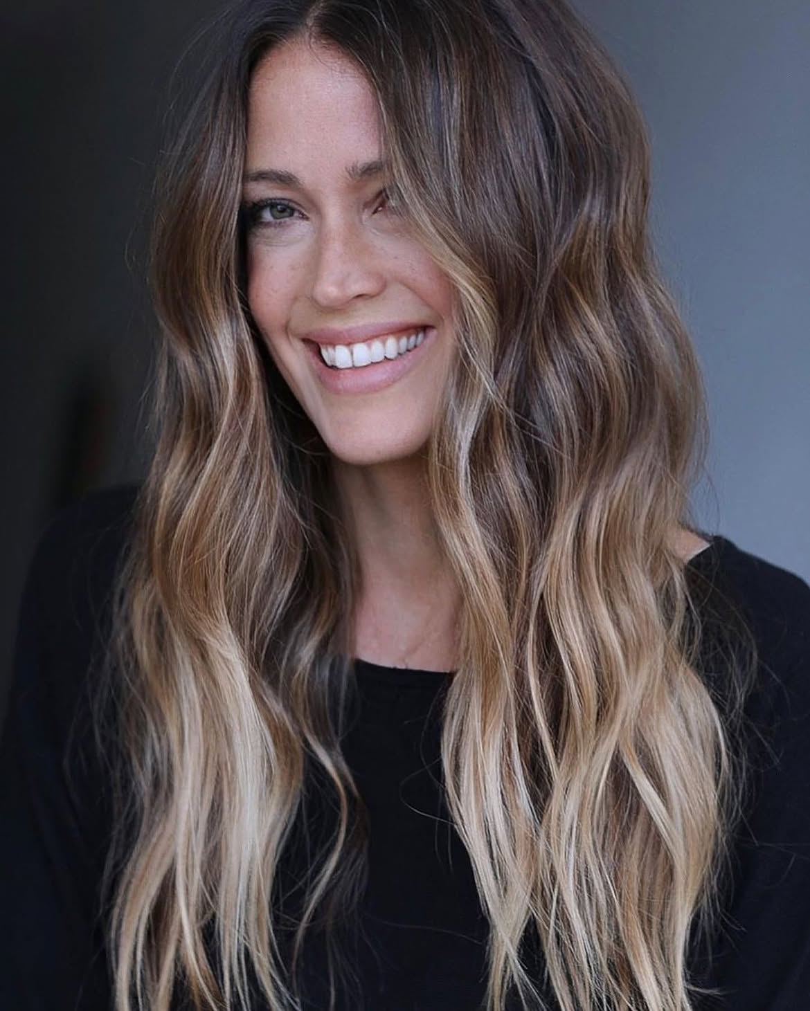 Lived In Honey Blonde Balayage With Face Framing