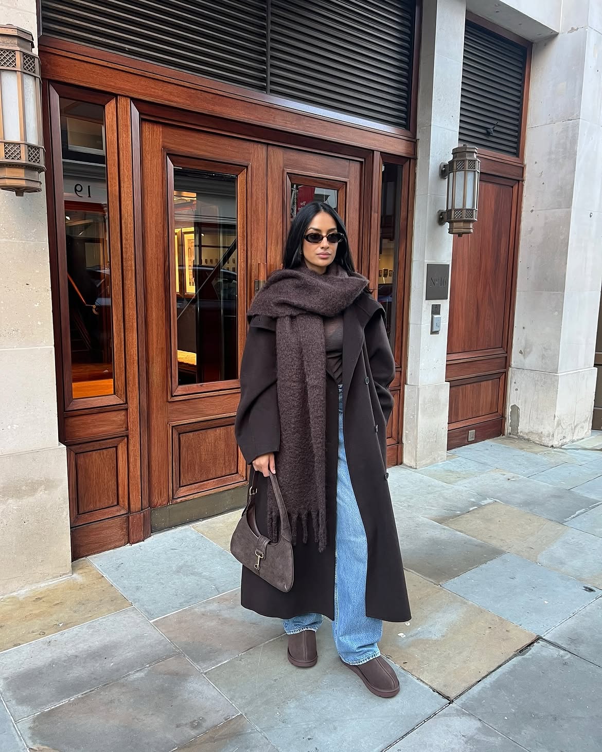 Monochromatic Brown Layered Winter Outfit