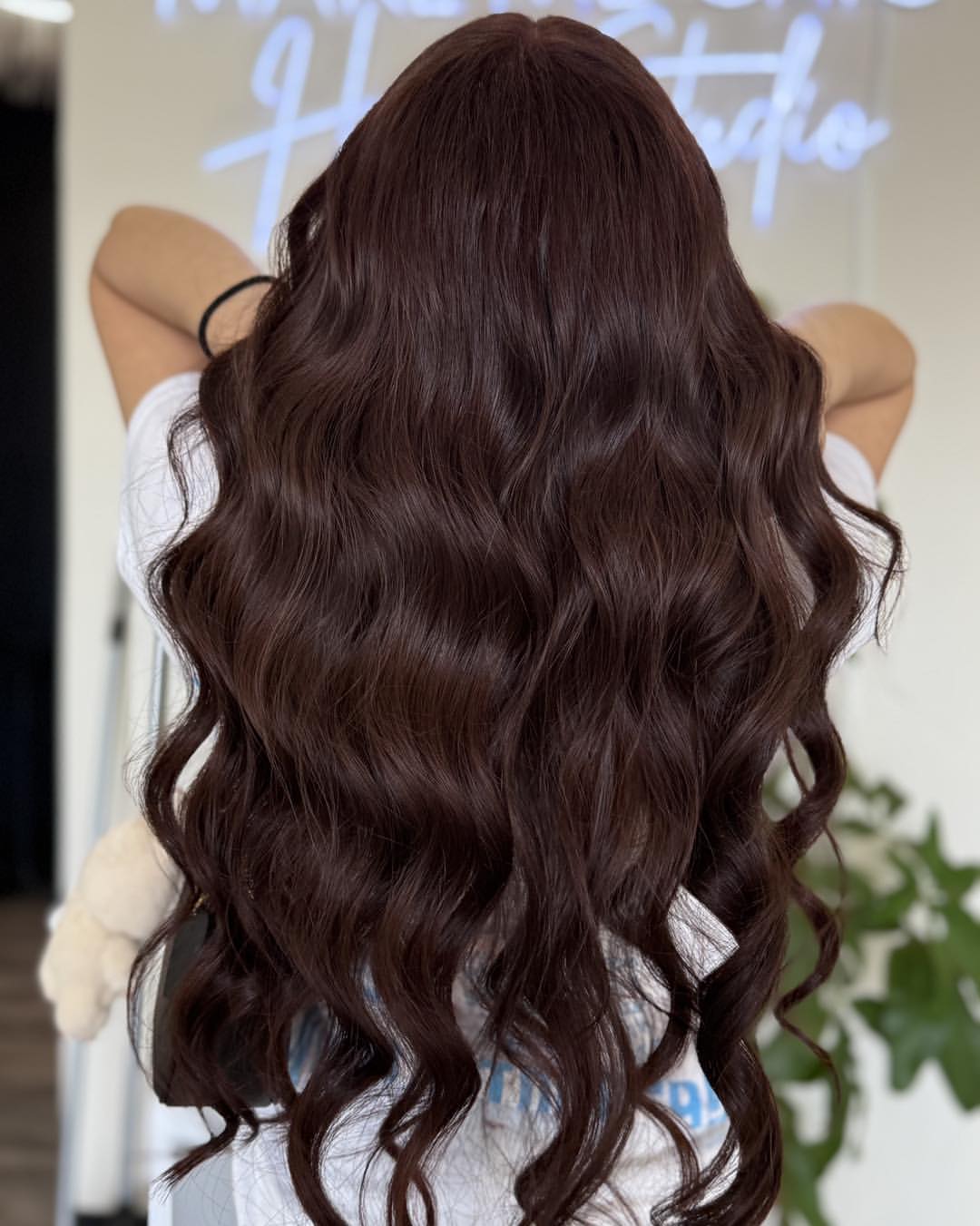 Rich Chocolate Brown Waves With Glossy Finish