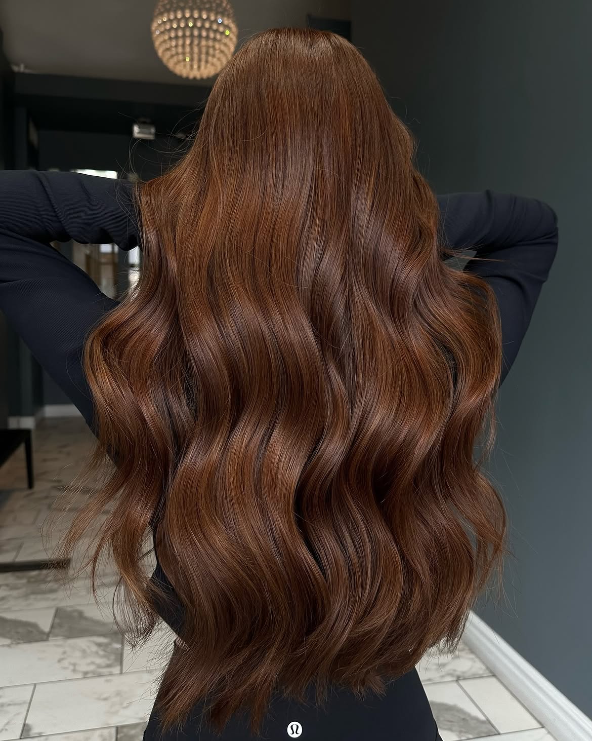 Rich Copper Brown Waves With Glossy Finish
