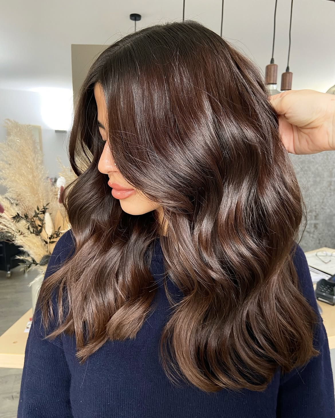 Rich Espresso Waves With Subtle Auburn Undertones