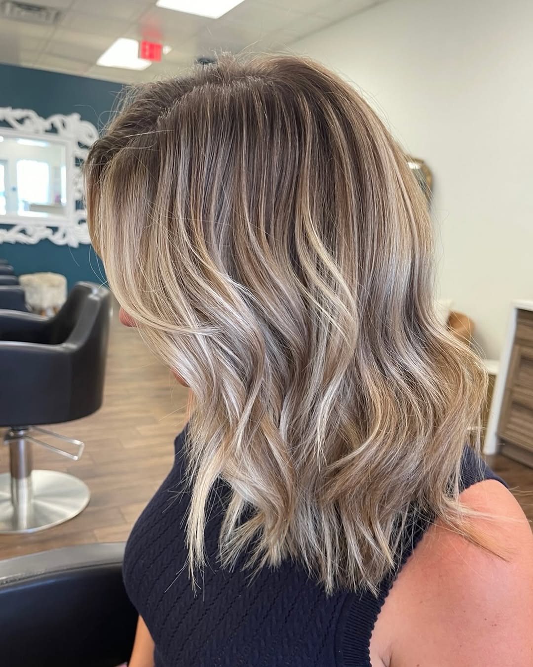 Soft Dimensional Balayage On Medium Length Waves