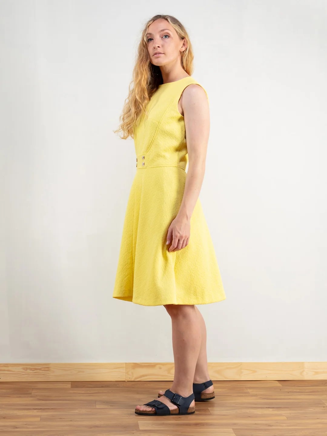 Bright Yellow Sleeveless A-Line Dress Bright Yellow Sleeveless A-Line Dress — 70s Outfits
