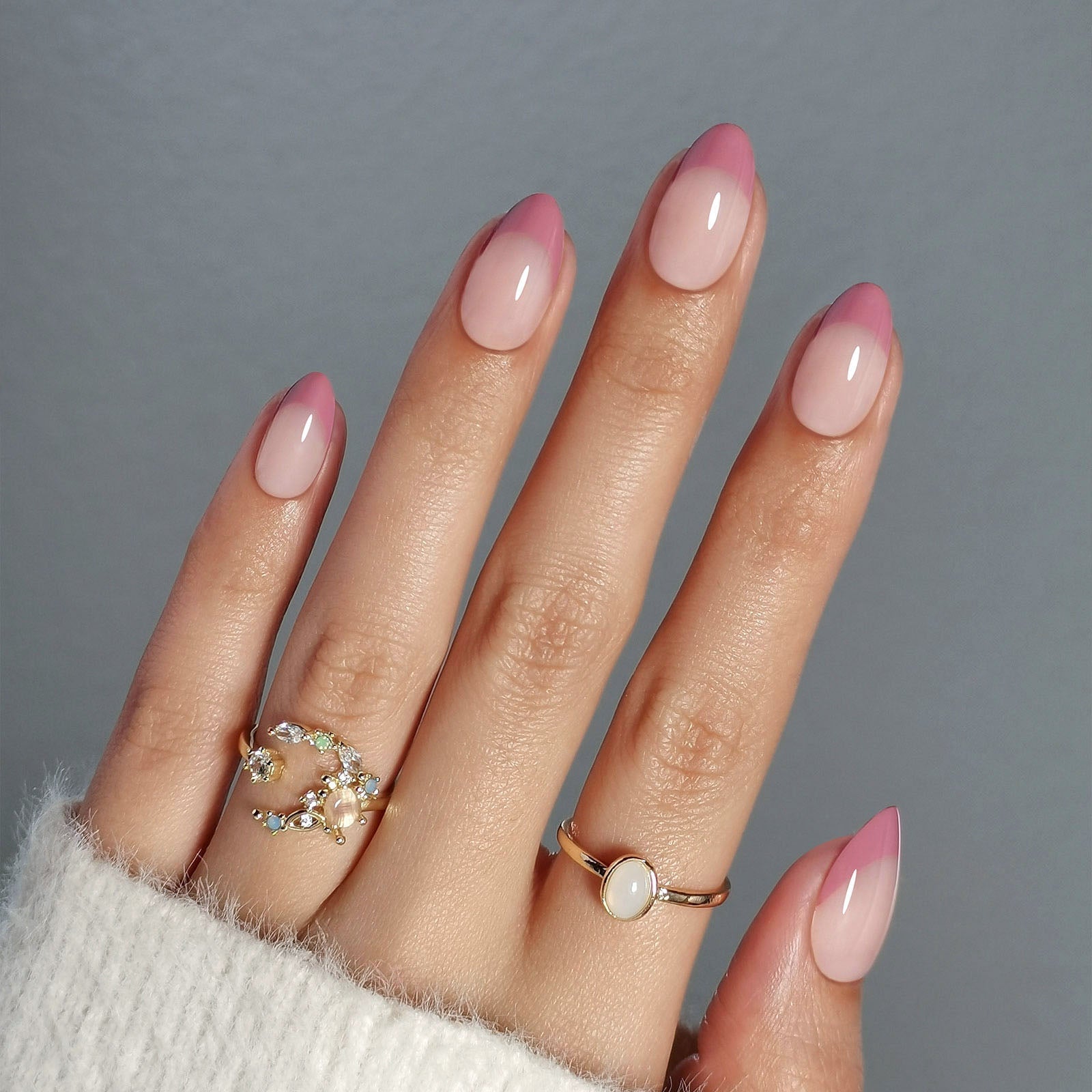 Dusty Rose French Short Almond Nails Dusty Rose French Short Almond Nails — Acrylic Nails Almond