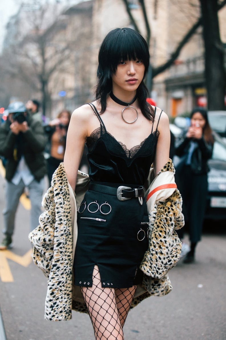 Edgy Leopard Print Coat and Mini Skirt Ensemble Edgy Leopard Print Coat and Mini Skirt Ensemble — Aesthetic Style