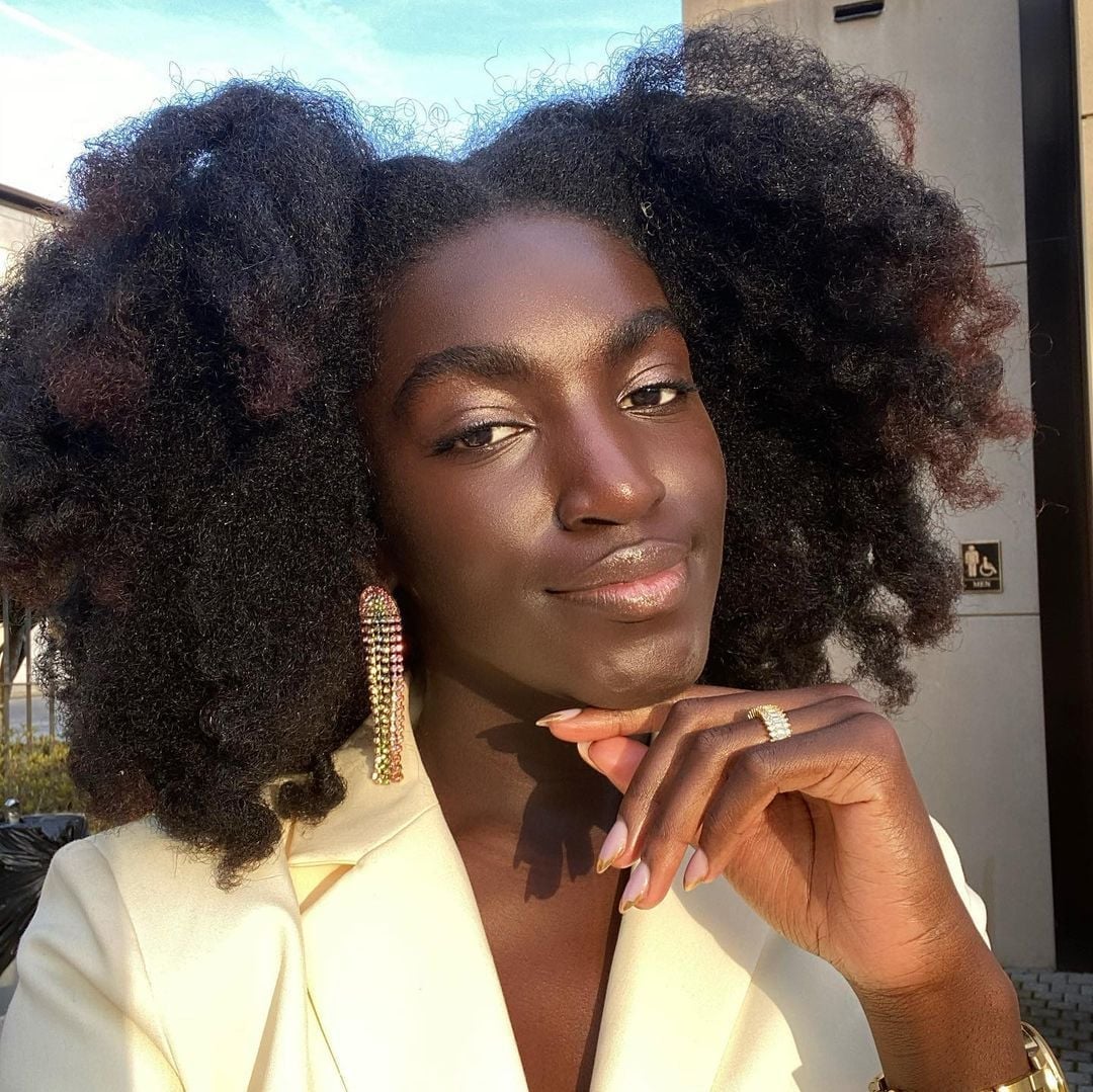 Shoulder Length Afro With Highlights Shoulder Length Afro With Highlights — Afro Hair