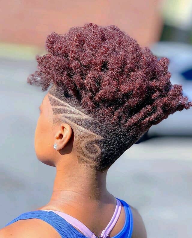 Tapered Cut With Shaved Designs Tapered Cut With Shaved Designs — Afro Hair