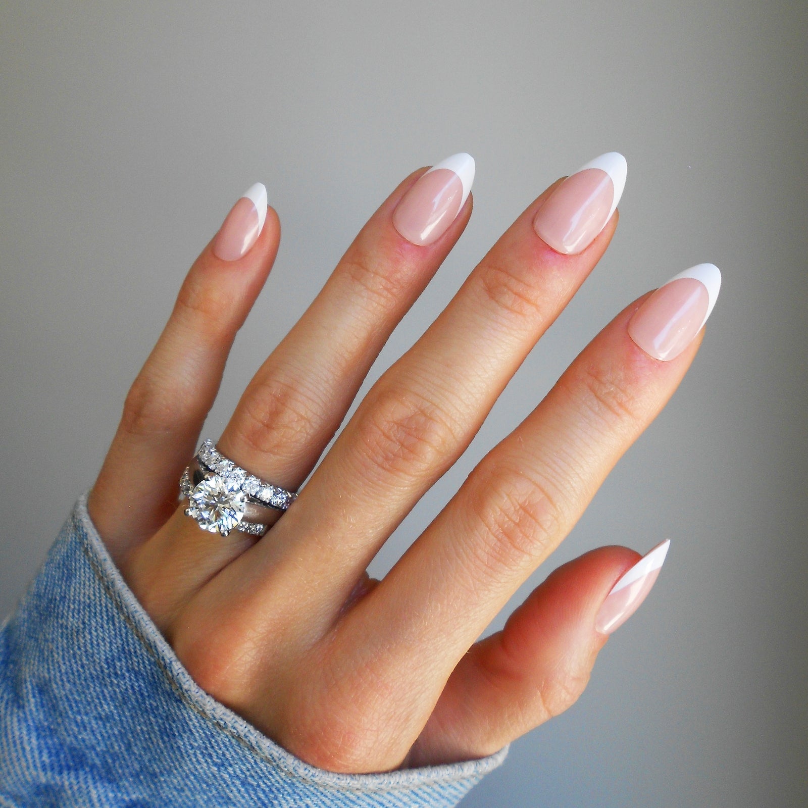 Timeless Classic White French Almond Timeless Classic White French Almond — Almond French Tip Nails
