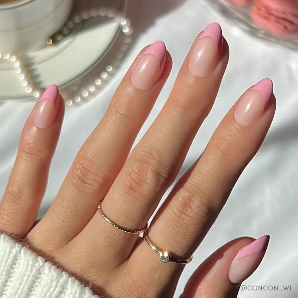 Clean Classic White French Short Almond Clean Classic White French Short Almond — Almond French Tip Nails