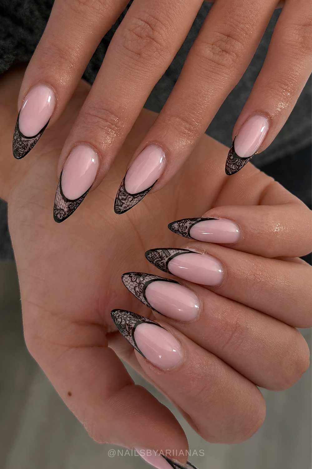 Multicolor Striped Pastel Almond French Multicolor Striped Pastel Almond French — Almond French Tip Nails