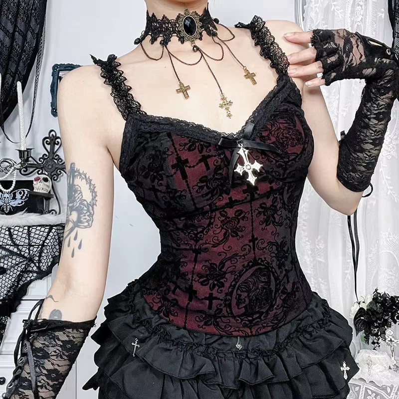 Gothic Corset Top and Ruffled Skirt Gothic Corset Top and Ruffled Skirt — Alt Outfits