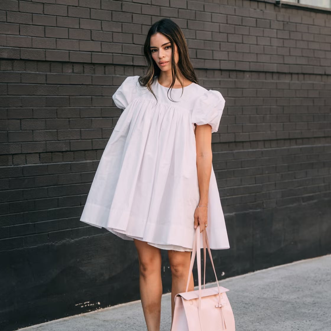 Voluminous Babydoll Dress with Puffy Sleeves Voluminous Babydoll Dress with Puffy Sleeves — Alt Outfits