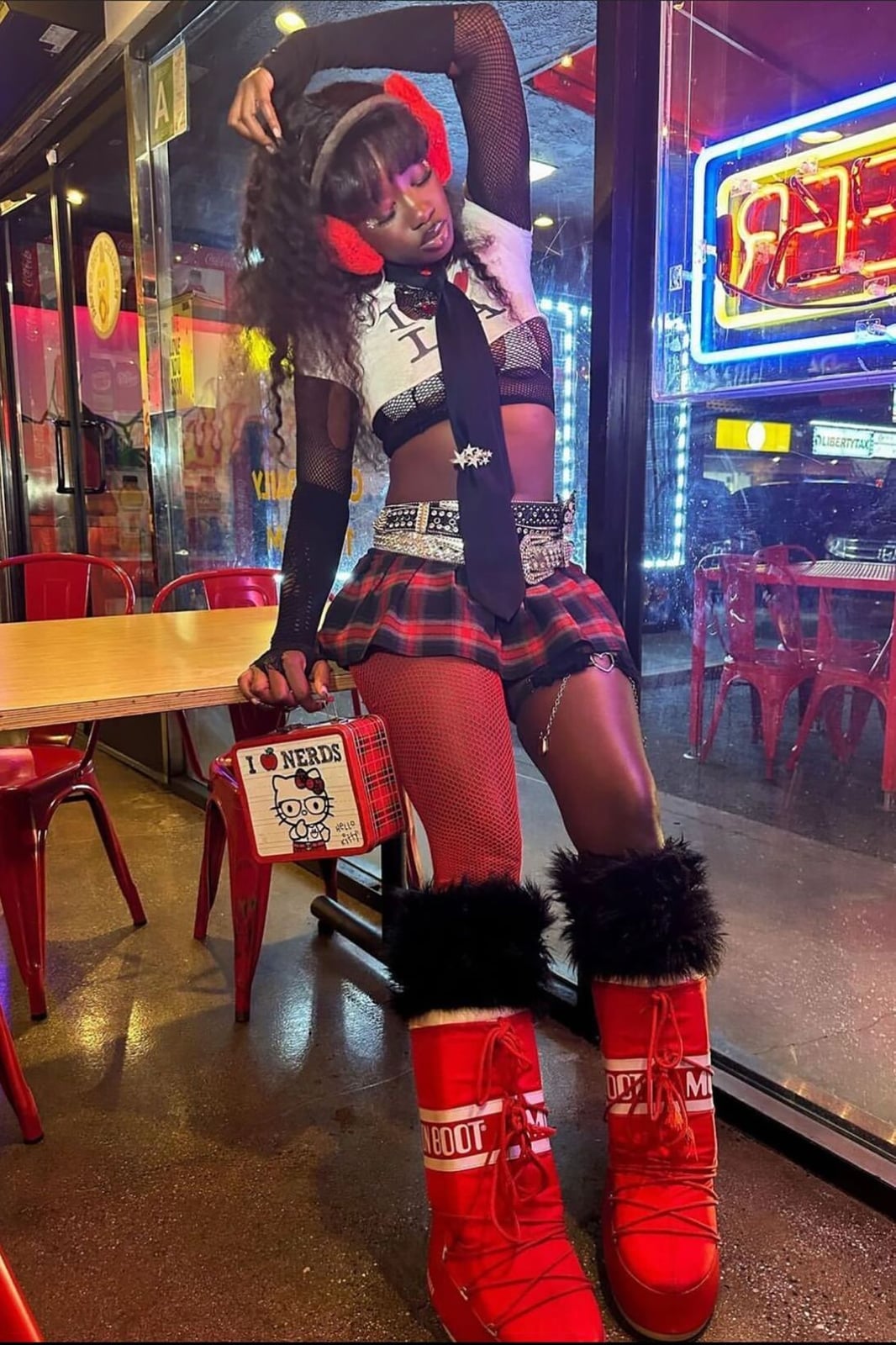 Playful Plaid Mini with Fur Accents Playful Plaid Mini with Fur Accents — Alt Outfits