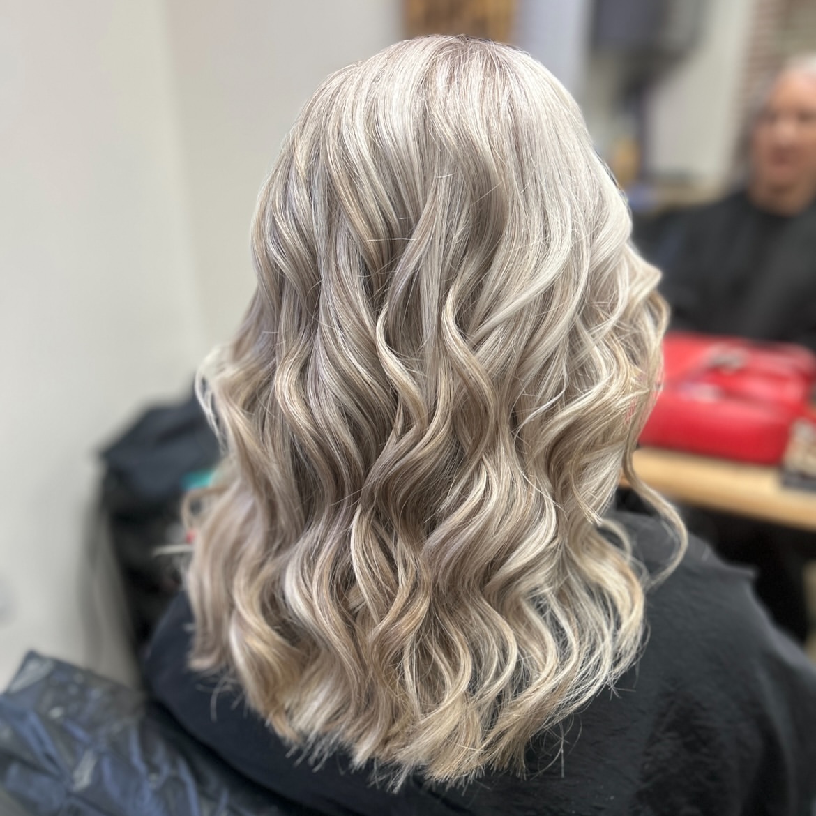 Ash Blonde Balayage With Loose Waves
