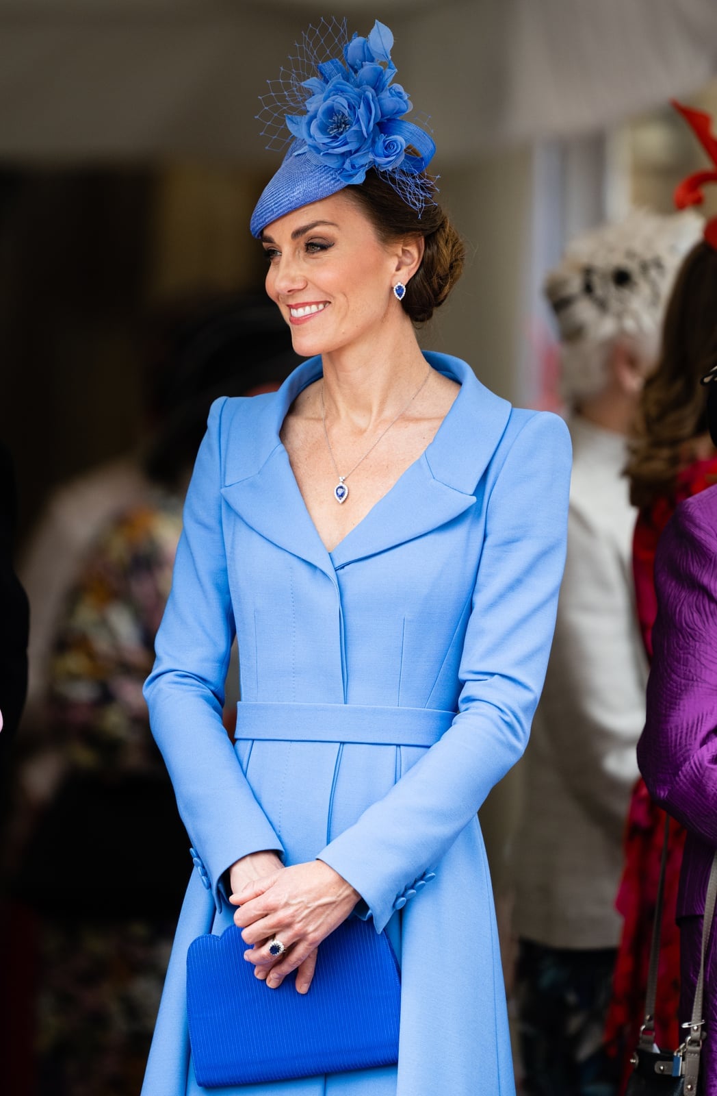 Baby Blue Tailored Coat Dress with Fitted Silhouette Baby Blue Tailored Coat Dress with Fitted Silhouette — Baby Blue Outfits