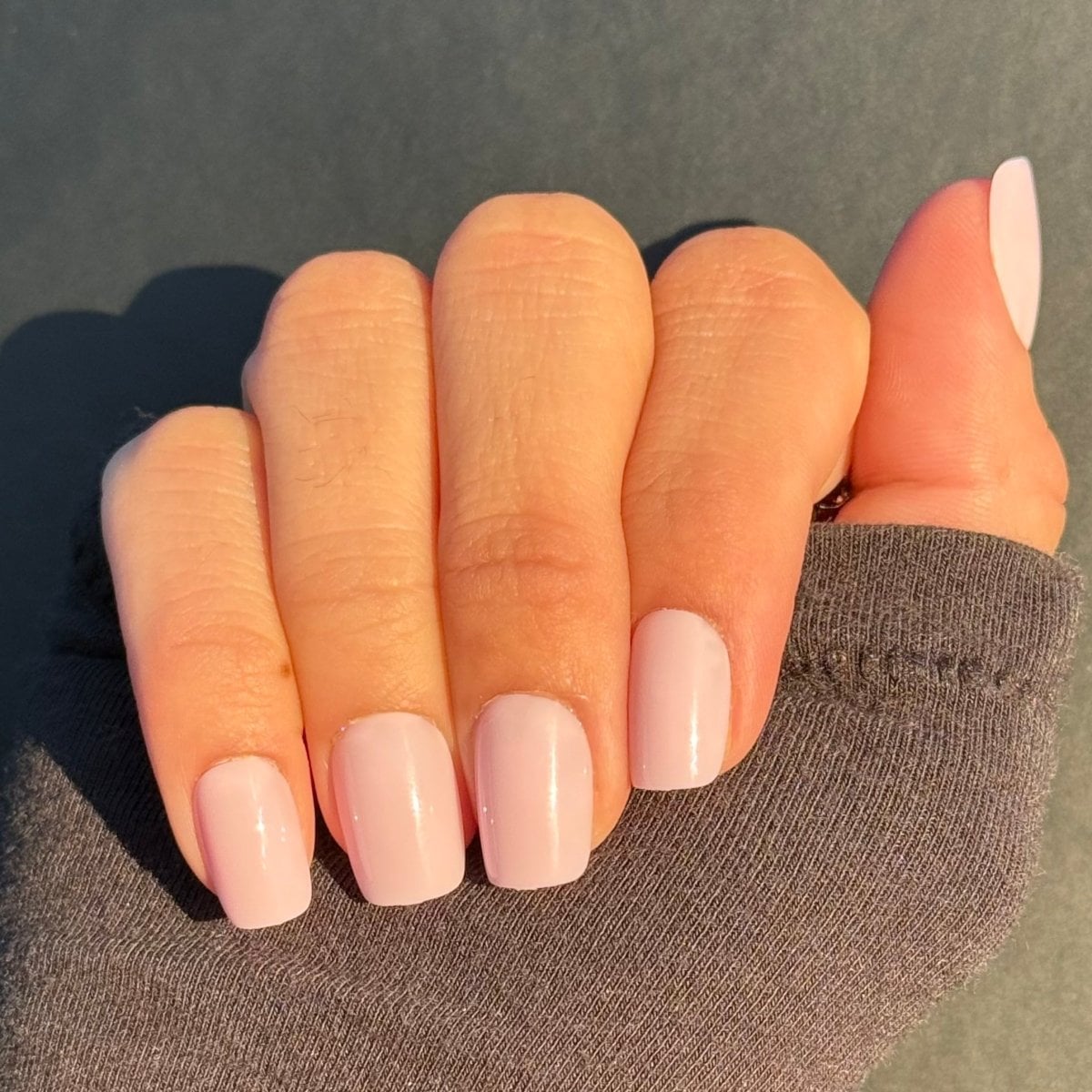 Soft Pink Glossy Short Square Nails Soft Pink Glossy Short Square Nails — Baby Pink Nails
