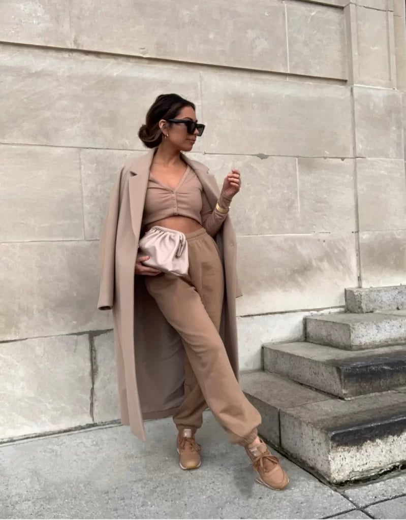 Casual Neutral Longline Coat and Sweatpants Casual Neutral Longline Coat and Sweatpants — Baddie Outfits