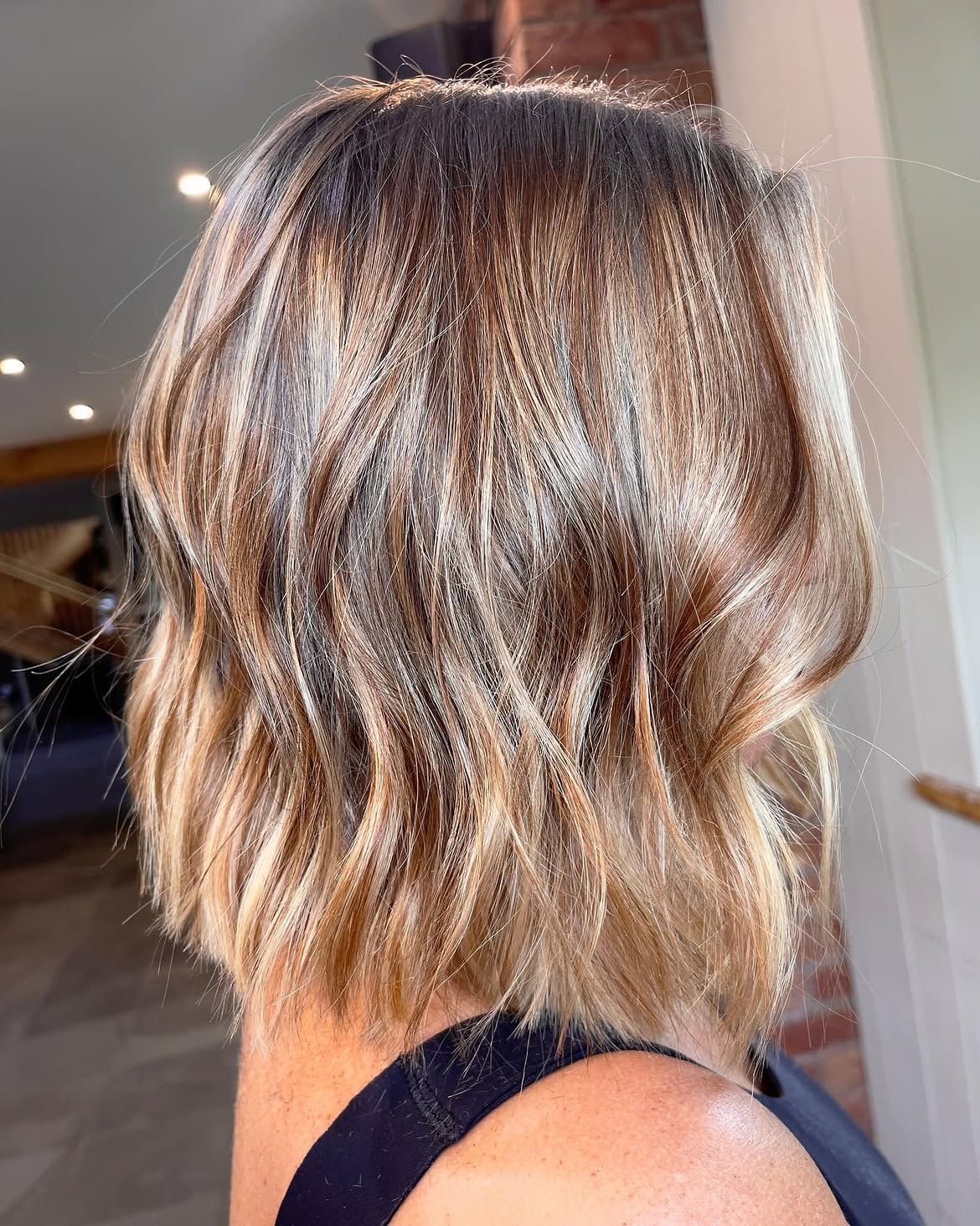 Beachy Bronde Waves For A Chic Bob