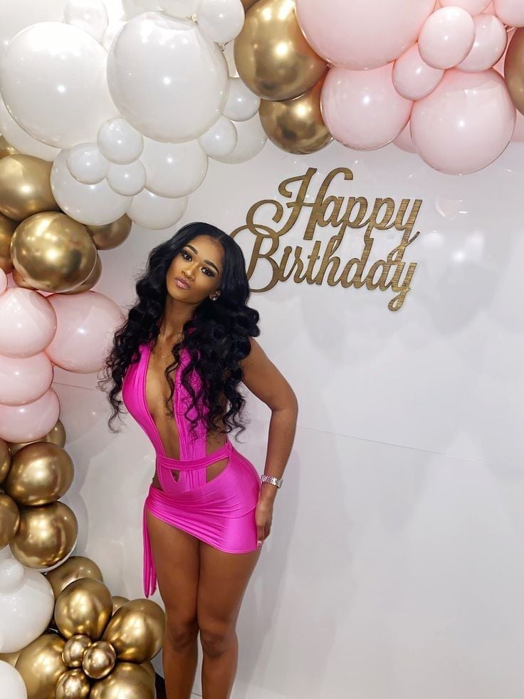 Hot pink plunging neckline cut-out mini dress Hot pink plunging neckline cut-out mini dress — Birthday Outfits Black Women