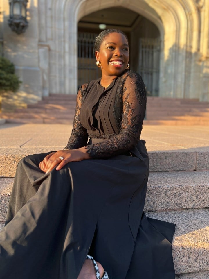 Black dress with lace sleeves and A-line skirt Black dress with lace sleeves and A-line skirt — Birthday Outfits Black Women
