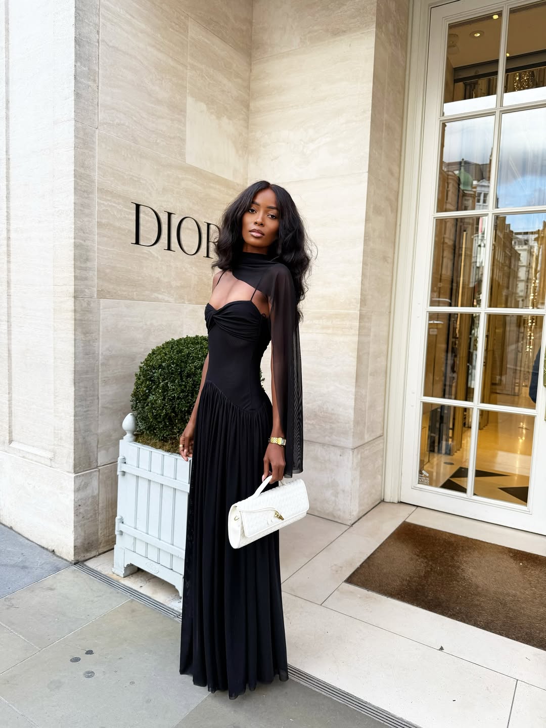 Black Maxi Dress With Sheer Overlay Black Maxi Dress With Sheer Overlay — Black Dress Outfits