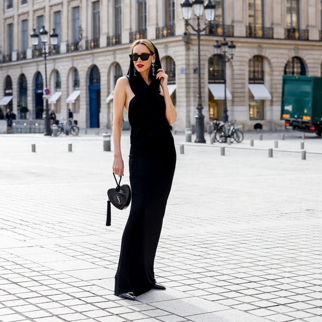 Hooded Black Maxi Dress For Evening Wear Black Dress Outfits