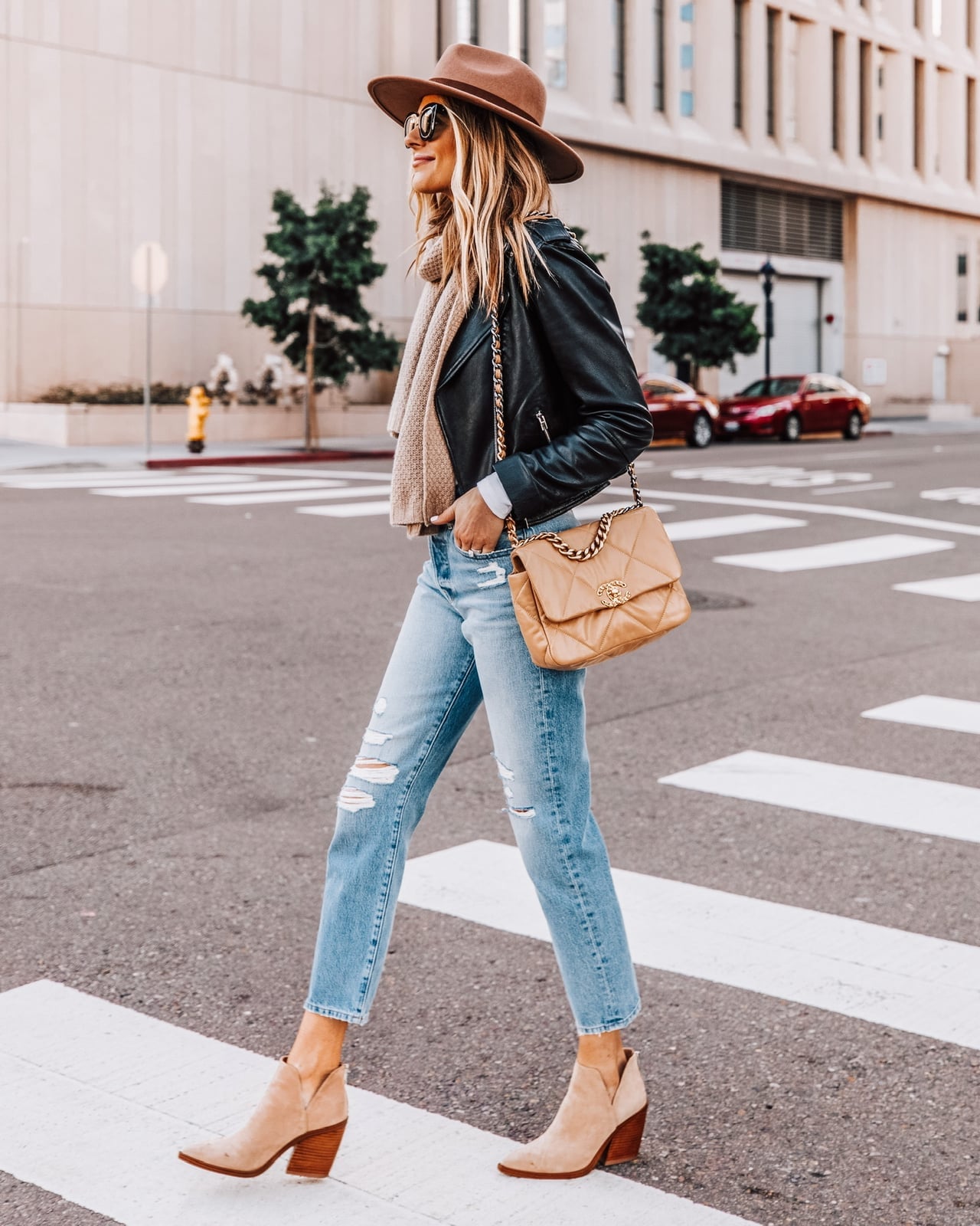 Black Leather Jacket With Ripped Jeans Black Leather Jacket With Ripped Jeans — Black Jacket Outfit