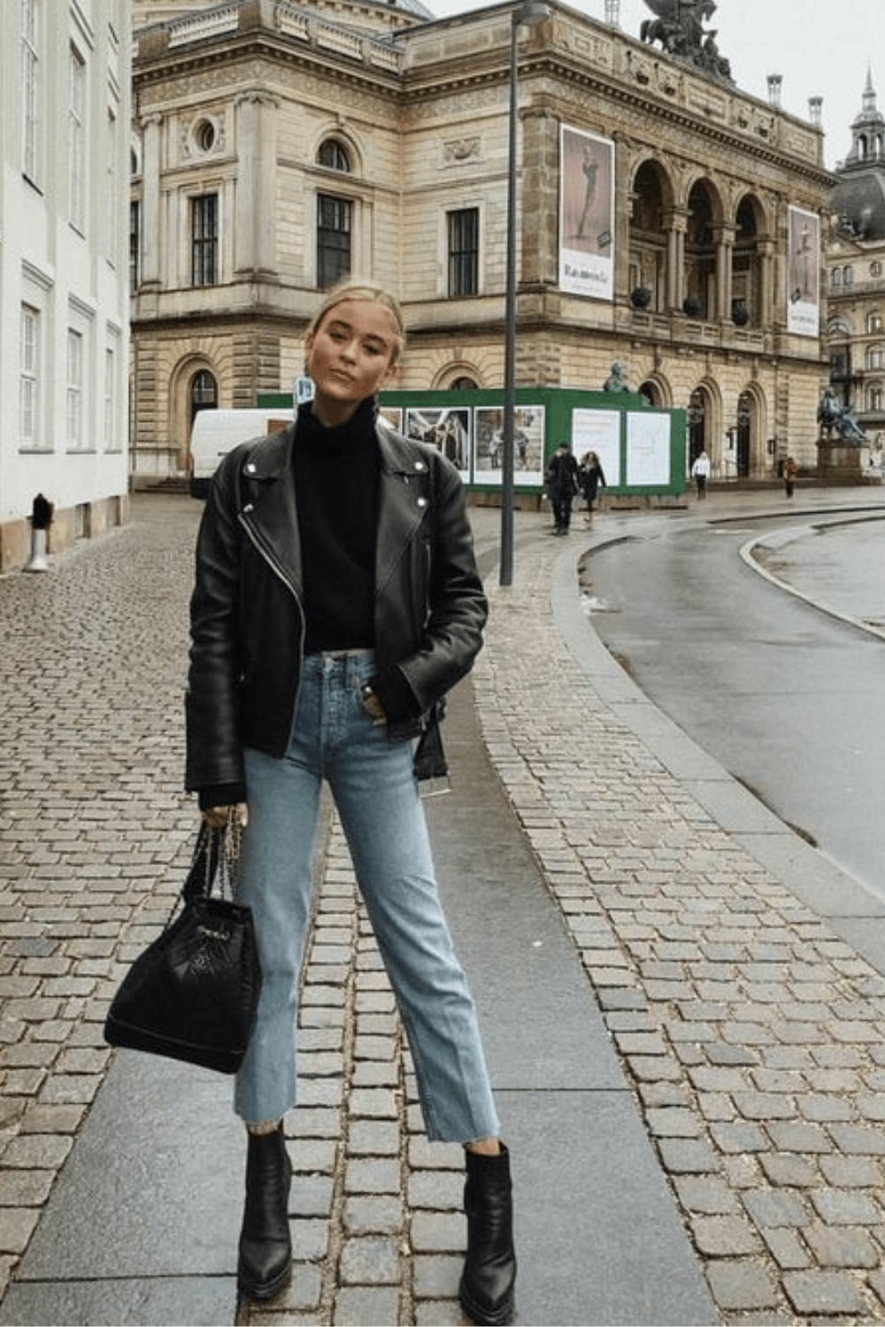 Black Moto Jacket With Black Beanie Black Moto Jacket With Black Beanie — Black Jacket Outfit
