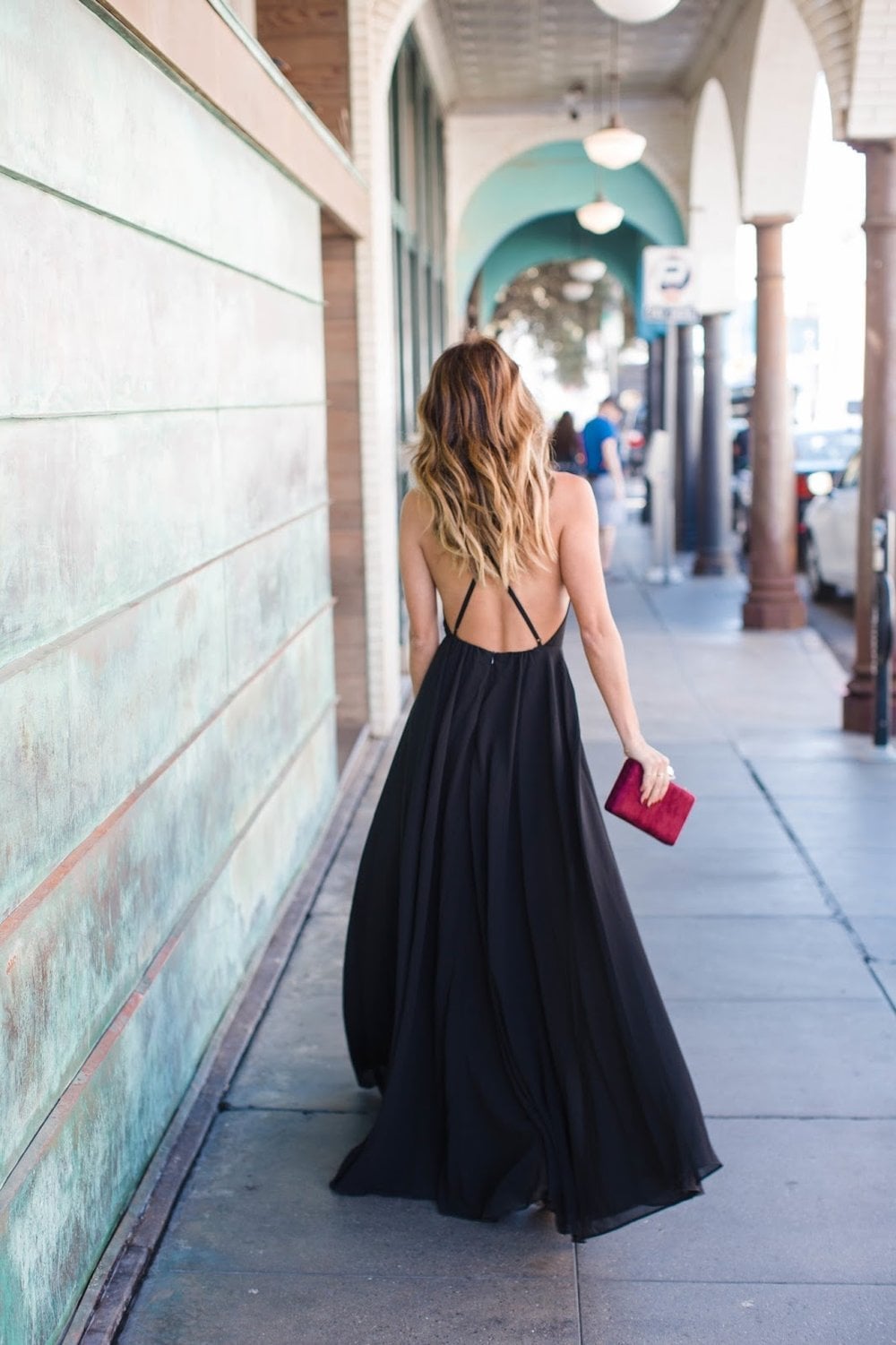 Flowing Black Backless Maxi Dress Flowing Black Backless Maxi Dress — Black Tie Outfits
