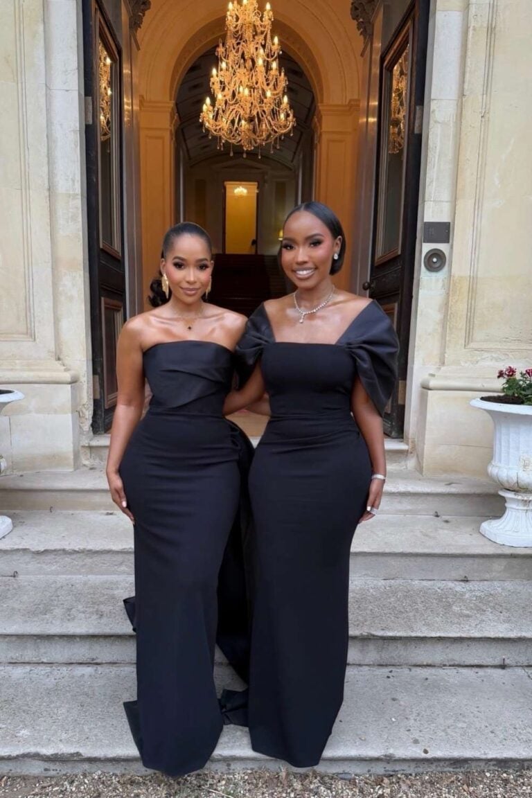 Strapless and Puff Sleeve Black Gowns Strapless and Puff Sleeve Black Gowns — Black Tie Outfits