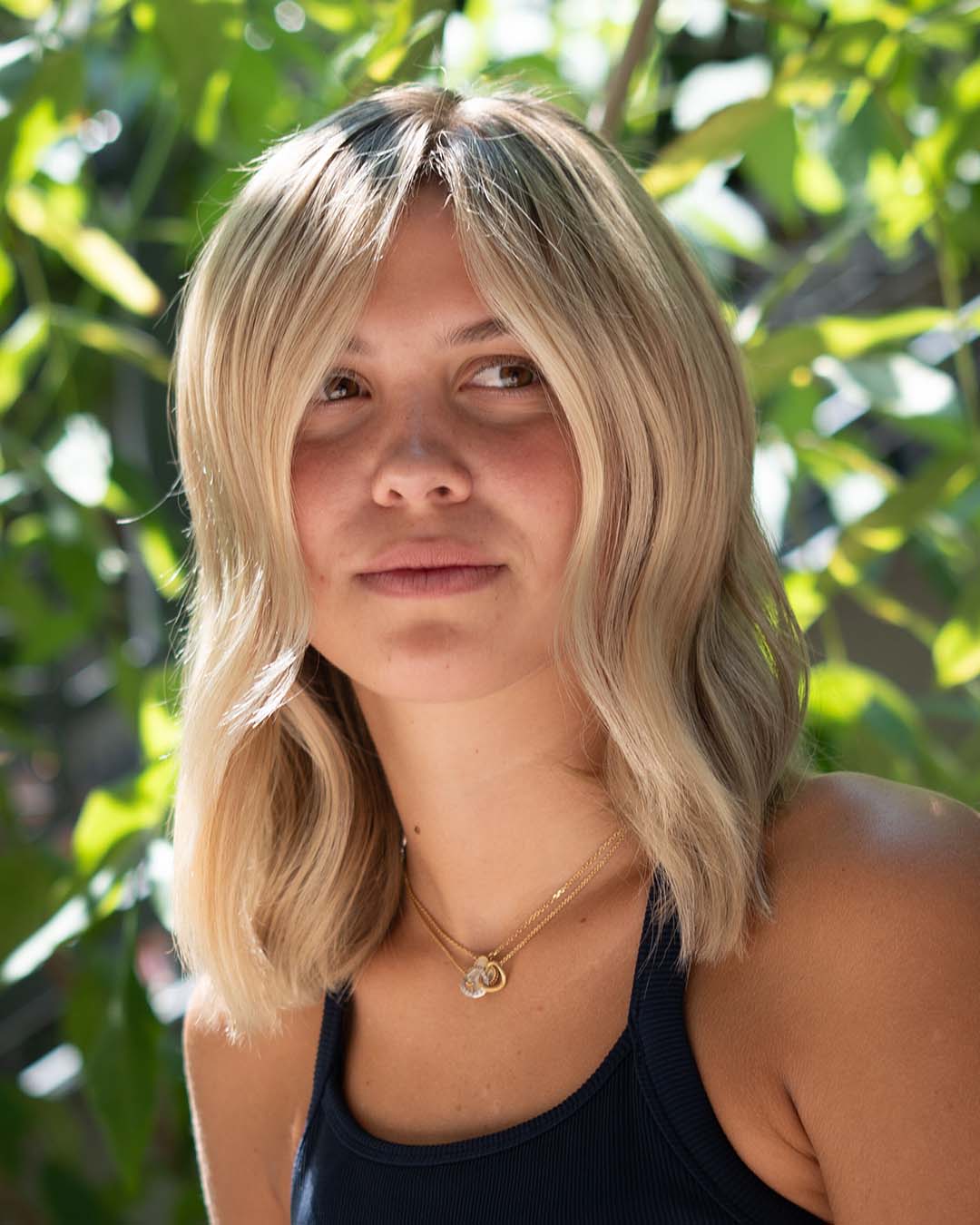 Butter Blonde Lob With Curtain Bangs Butter Blonde Lob With Curtain Bangs