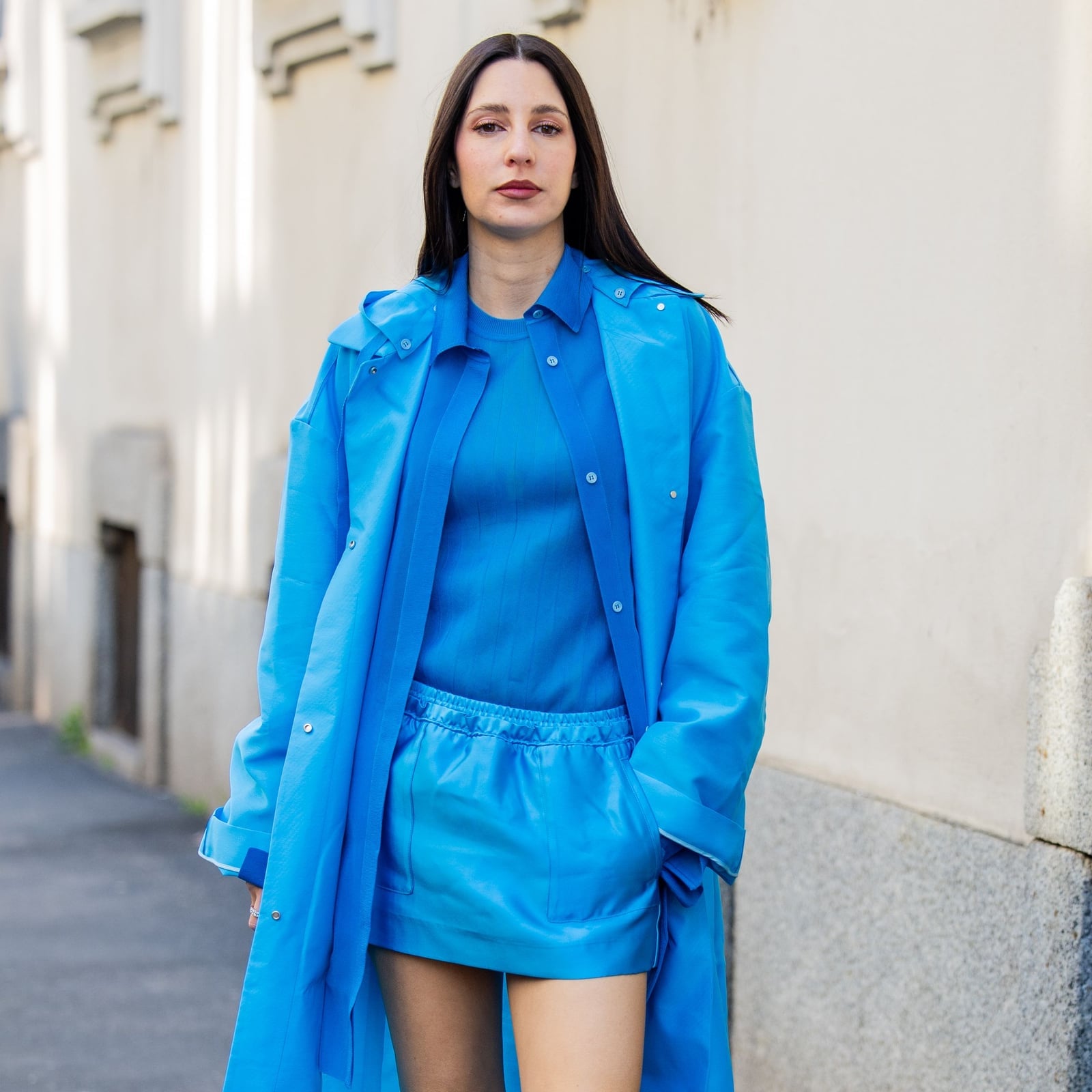 Striking cerulean blue monochromatic look Striking cerulean blue monochromatic look — Blue Outfits