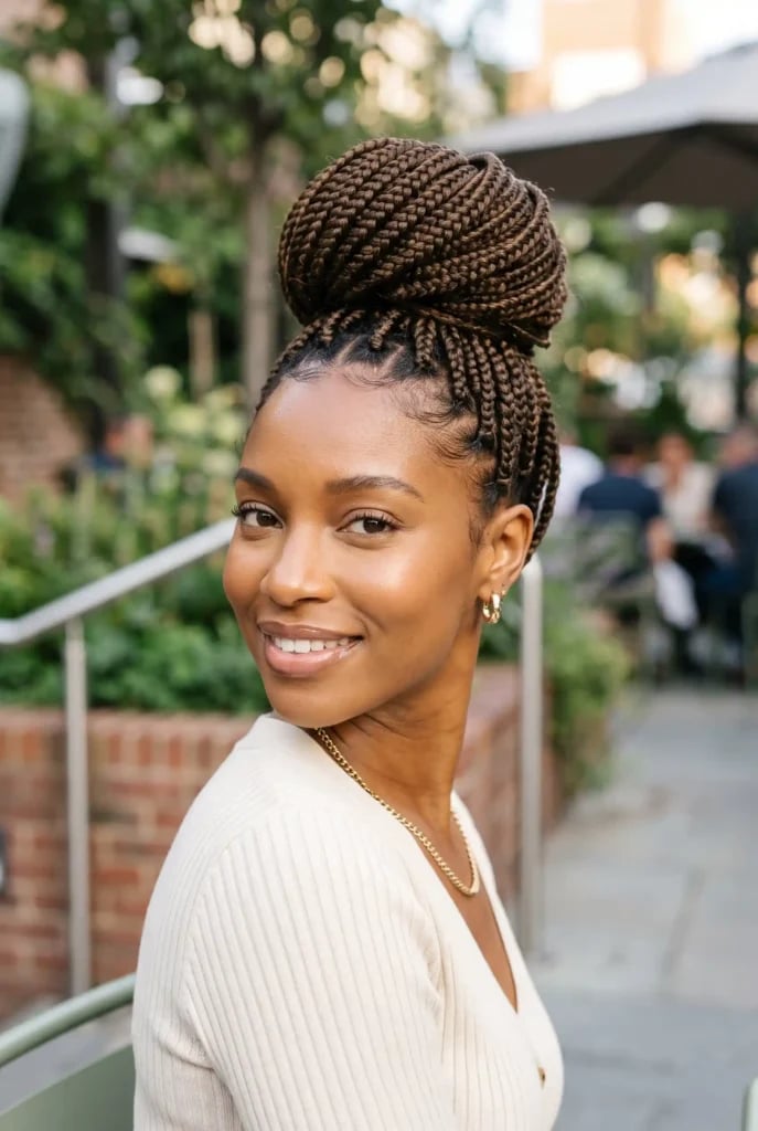 Mid-Back Black Passion Twists With Square Parting, Close-Up Take Mid-Back Black Passion Twists With Square Parting, Close-Up Take — Braids for Black Women