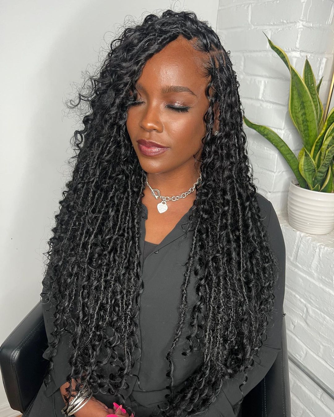 Long Voluminous Black Faux Locs Long Voluminous Black Faux Locs — Braids for Black Women