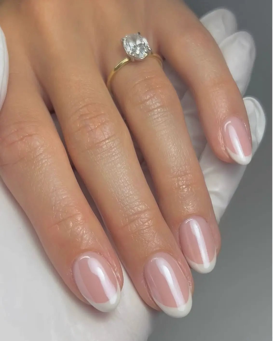Short Almond Classic White French Tip Nails Short Almond Classic White French Tip Nails — Bridal Nails