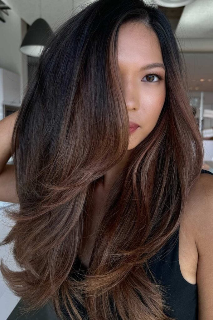 Dark Brown With Red Undertones Dark Brown With Red Undertones — Brown Hair