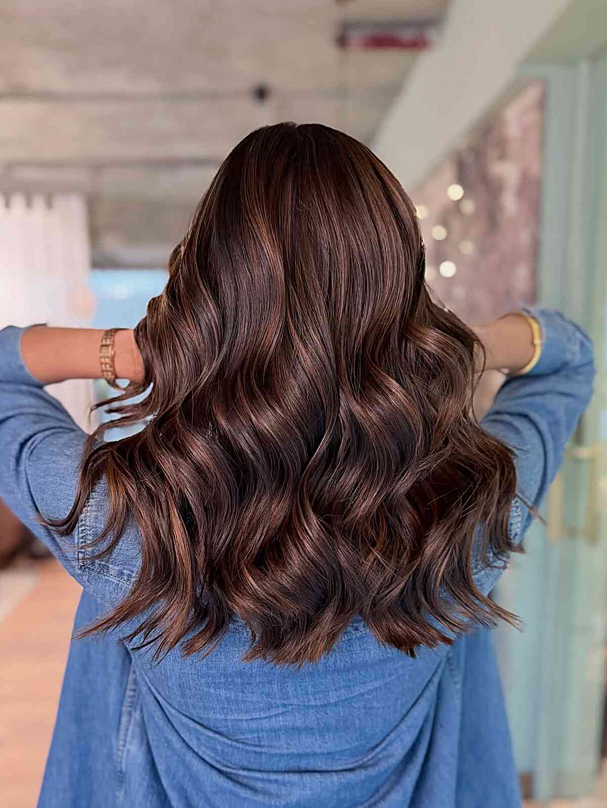 Dark Brown With Subtle Highlights Back View Dark Brown With Subtle Highlights Back View — Brown Hair