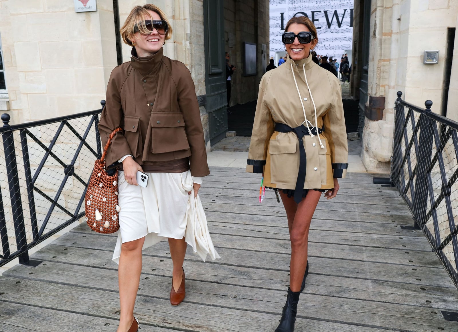 Brown utility jacket with pockets over a white dress Brown utility jacket with pockets over a white dress — Brown Jacket Outfit