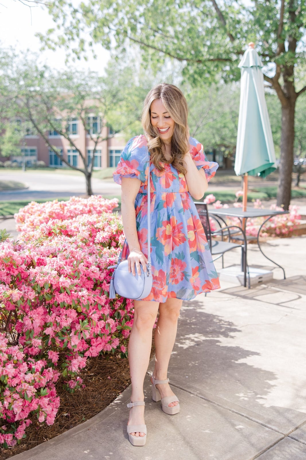 Floral Mini Dress With Puff Sleeves Floral Mini Dress With Puff Sleeves — Brunch Outfits