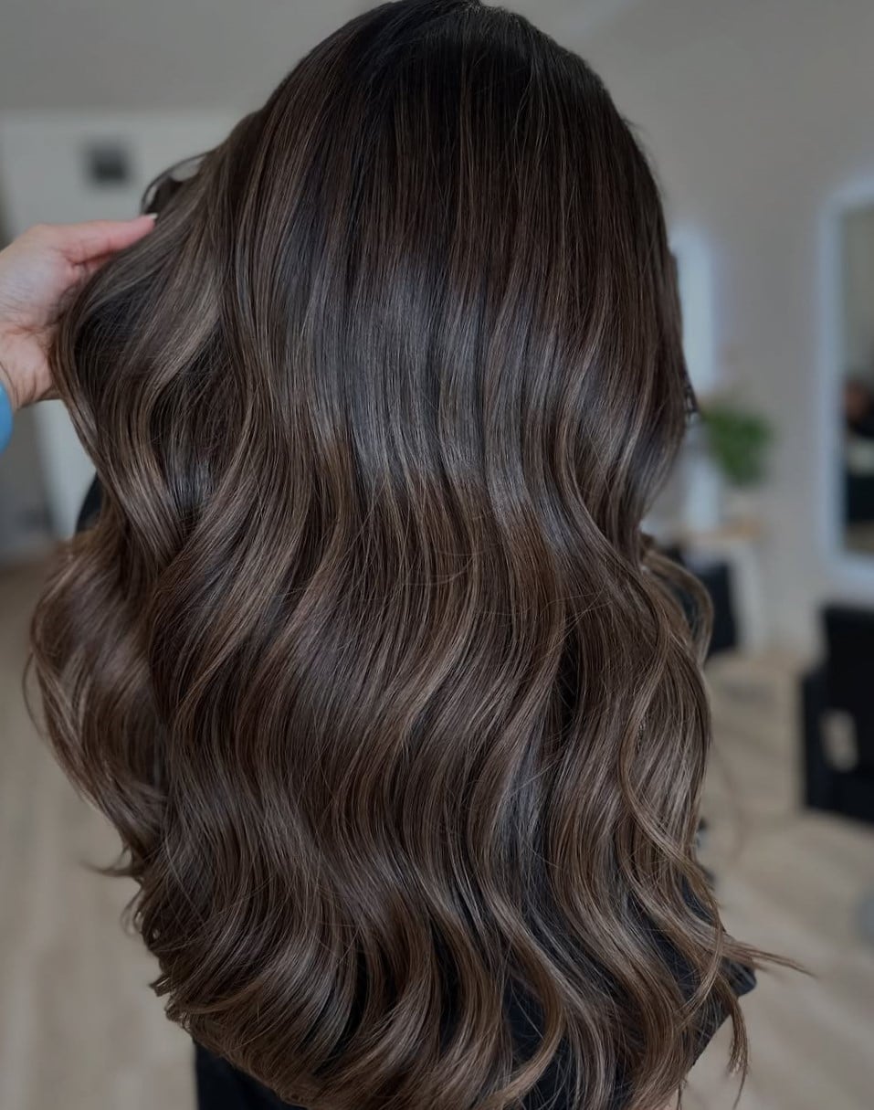 Dark Brown With Ash Blonde Highlights Dark Brown With Ash Blonde Highlights — Brunette Hair Colors