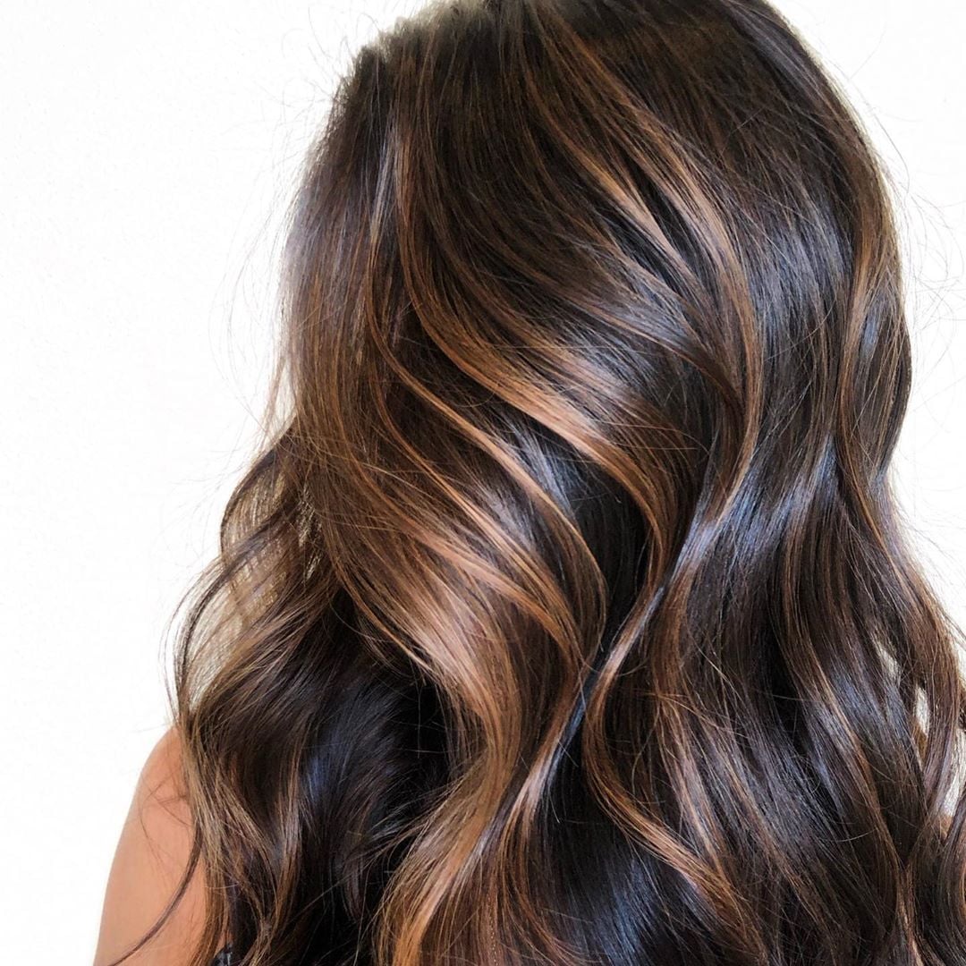 Caramel Mocha Balayage On Dark Brown Caramel Mocha Balayage On Dark Brown — Brunette Hair Colors