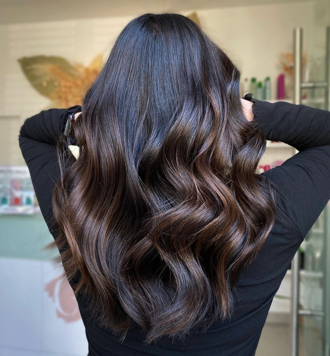 Deep Rich Dark Brown With Lighter Highlights Deep Rich Dark Brown With Lighter Highlights — Brunette Hair Colors