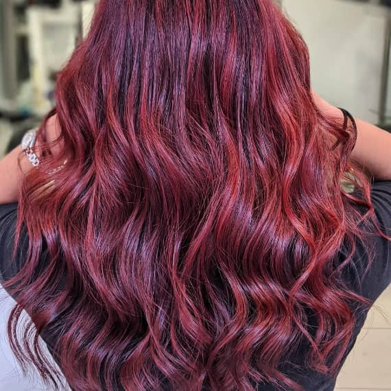 Rich Burgundy Base With Lighter Highlights Air Dried Rich Burgundy Base With Lighter Highlights Air Dried — Burgundy Highlights