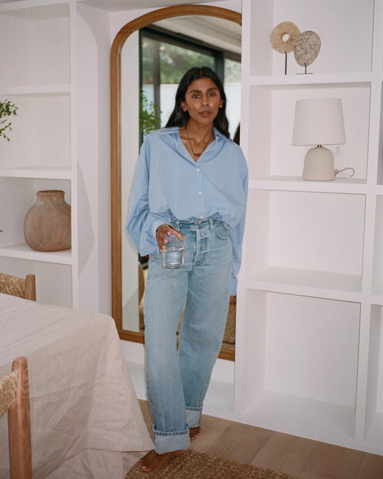 Light Blue Button Down With Relaxed Fit Jeans Light Blue Button Down With Relaxed Fit Jeans — Button Down Outfits