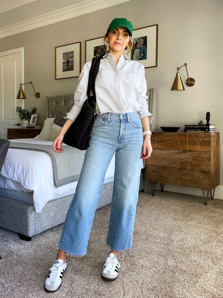 Striped Button Down With Jeans And Sneakers Striped Button Down With Jeans And Sneakers — Button Down Outfits