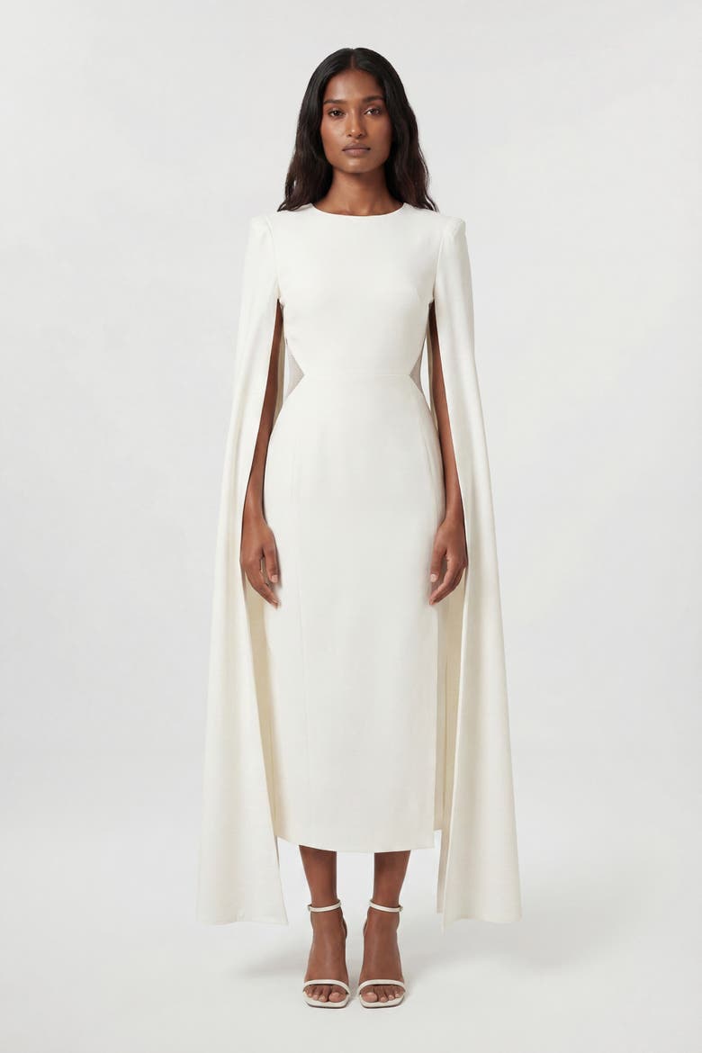 An elegant ivory cape dress for formal events An elegant ivory cape dress for formal events — Cape Outfits