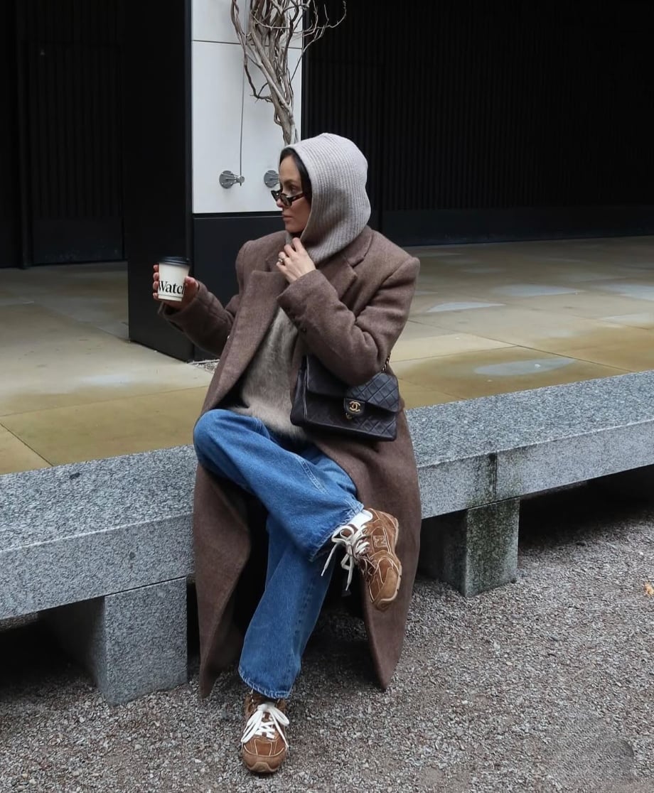 Brown Oversized Coat Over Hoodie and Sweater Brown Oversized Coat Over Hoodie and Sweater — Capsule Wardrobe